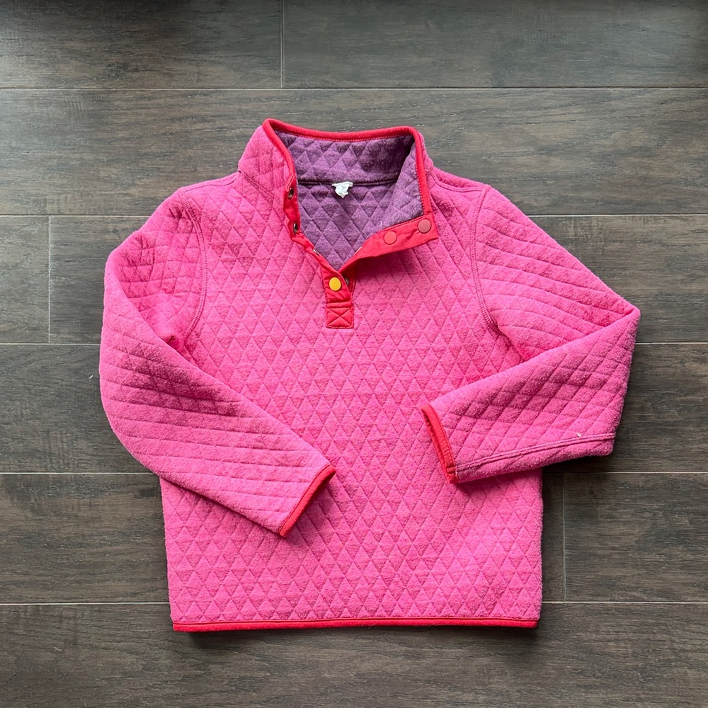 Marine Layer Pink Quilted Kids Sweatshirt